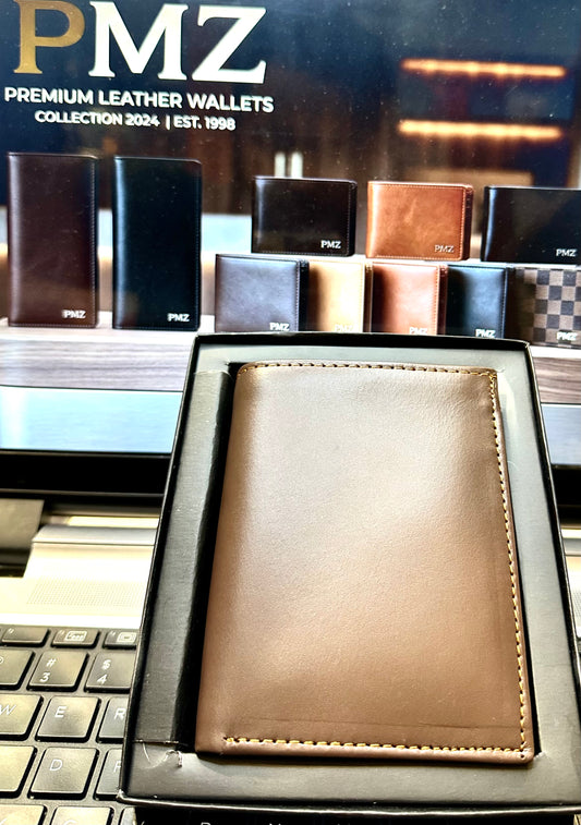 PMZ Premium Genuine Leather Wallet for Men | Classic Bifold Wallet with Multiple Card Slots & Gift Box